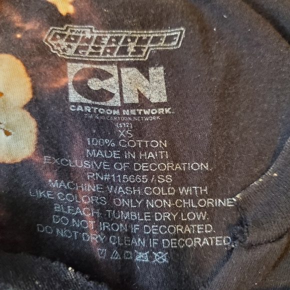 CLOSET CLOSING 7/31 Powerpuff Girls Crop Distressed Tshirt Size XS - Picture 5 of 5